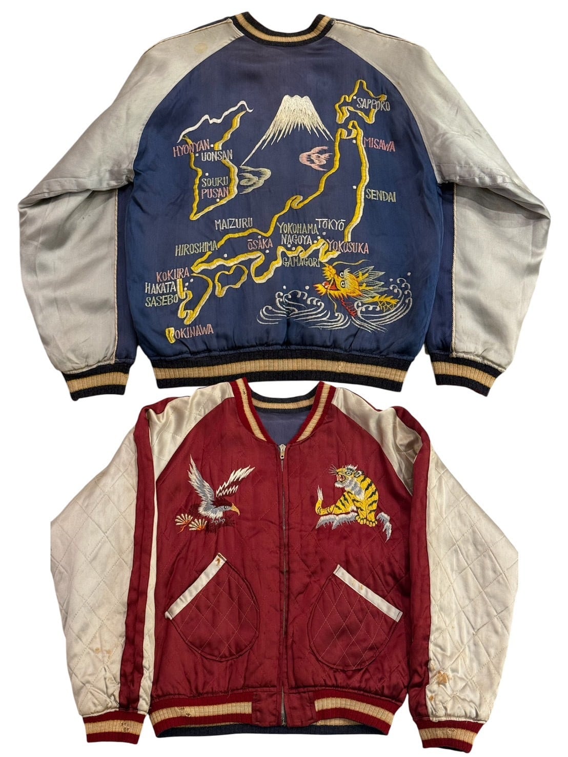 VINTAGE 50's JAPAN SOUVENIR JACKET | vintage clothing twoface
