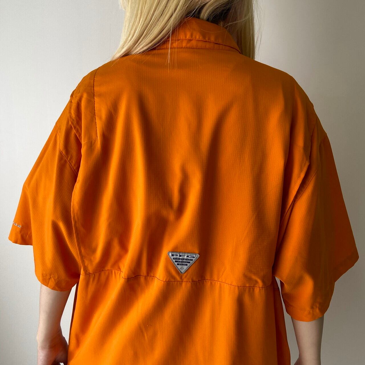 Columbia PFG コロンビア 半袖 フィッシングシャツ メンズM 古着 オレンジ【半袖シャツ】【SS2207-50】 | cave 古着屋【公式】古着通販サイト powered by BASE