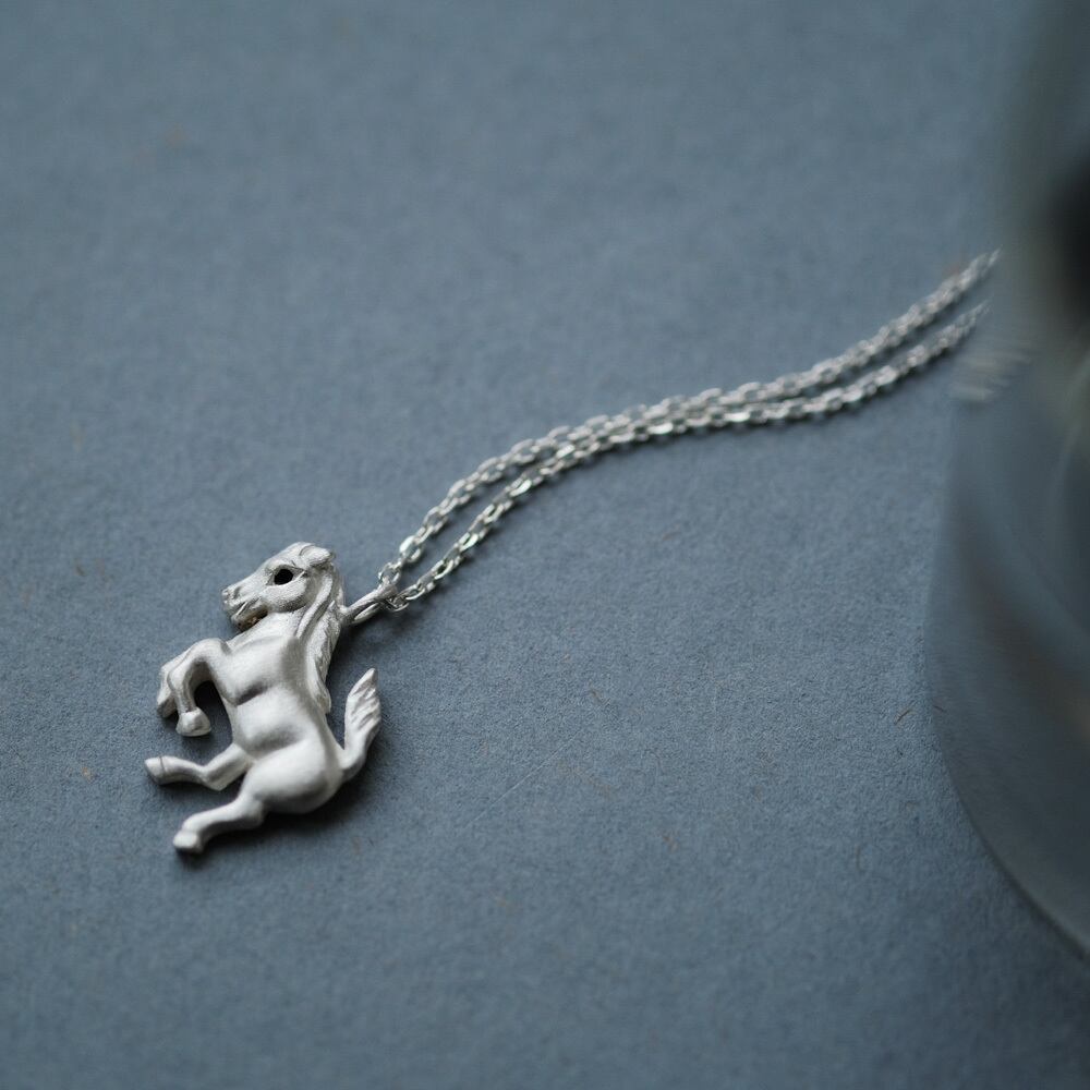 艶消し 馬 ネックレス シルバー925 | クラウドジュエリー(Cloud