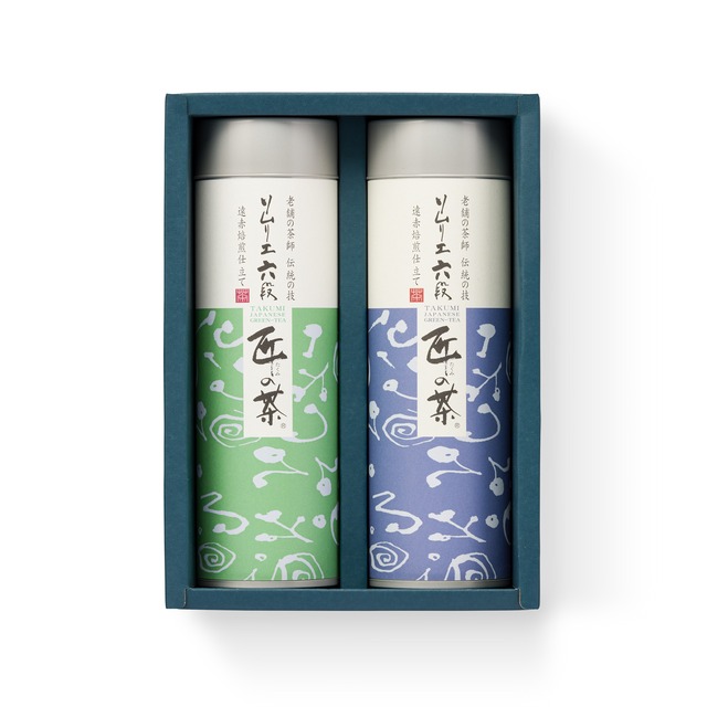 ギフト茶缶【TR-B】深蒸し煎茶＆上煎茶 各80g 2缶入