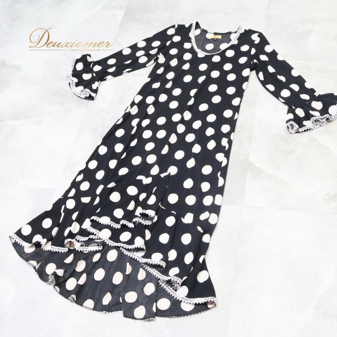 フラメンコ 衣装 DOCE del Flamenco ドセデルフラメンコ ドレス ワンピース ブラック系 ホワイト系 黒 白 水玉 ドット レース かわいい ダンス パーティ 発表会 舞台 踊り ダンス衣装