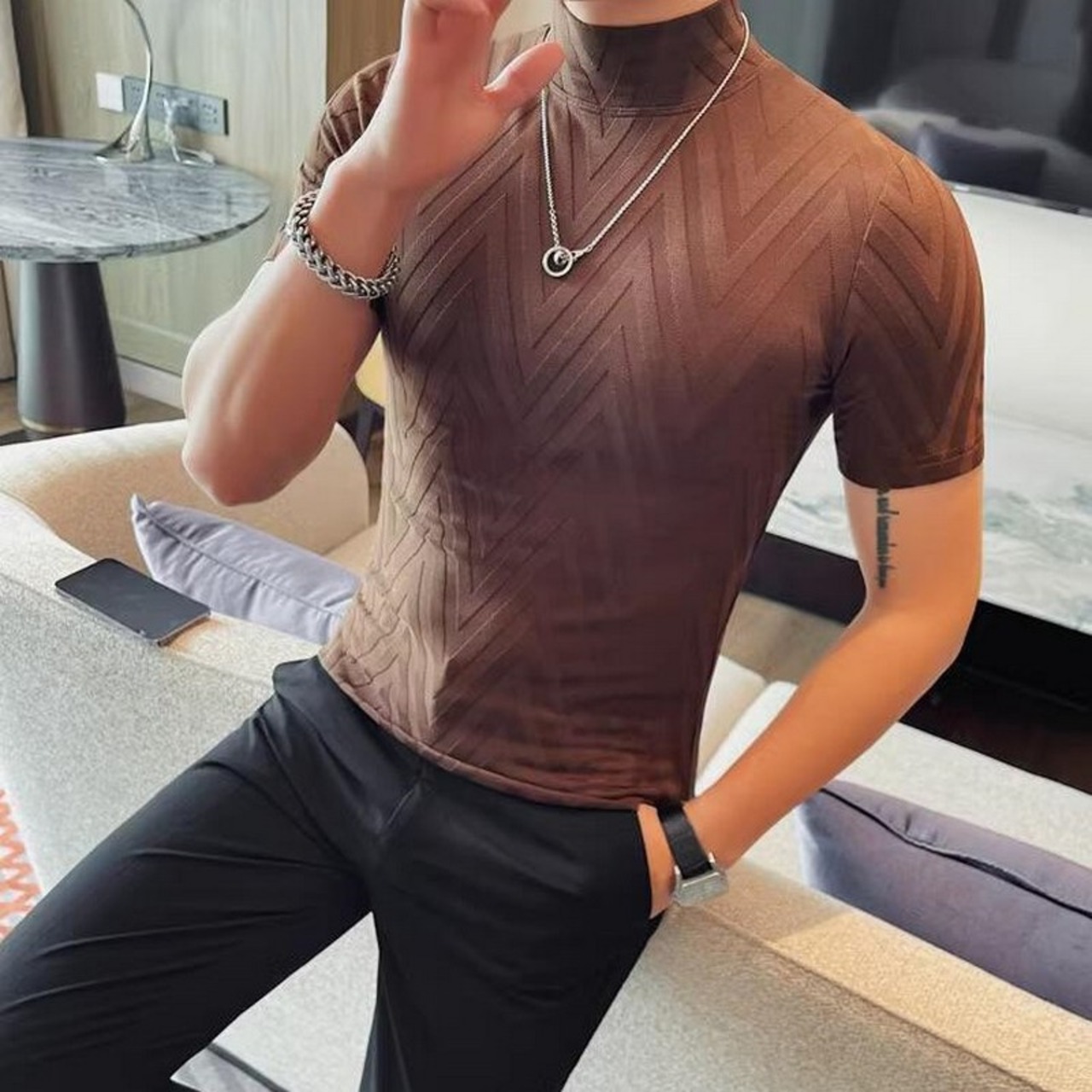 turtleneck t-shirt tops 00299