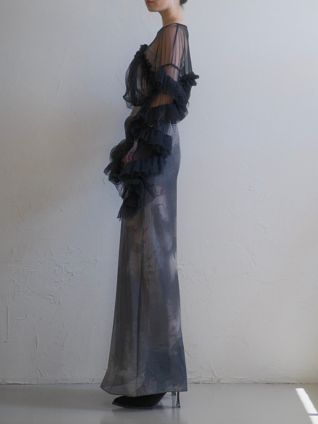 Decorative Tulle Tops / BLACK - 6
