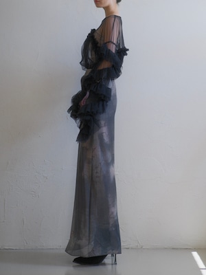 Decorative Tulle Tops / BLACK