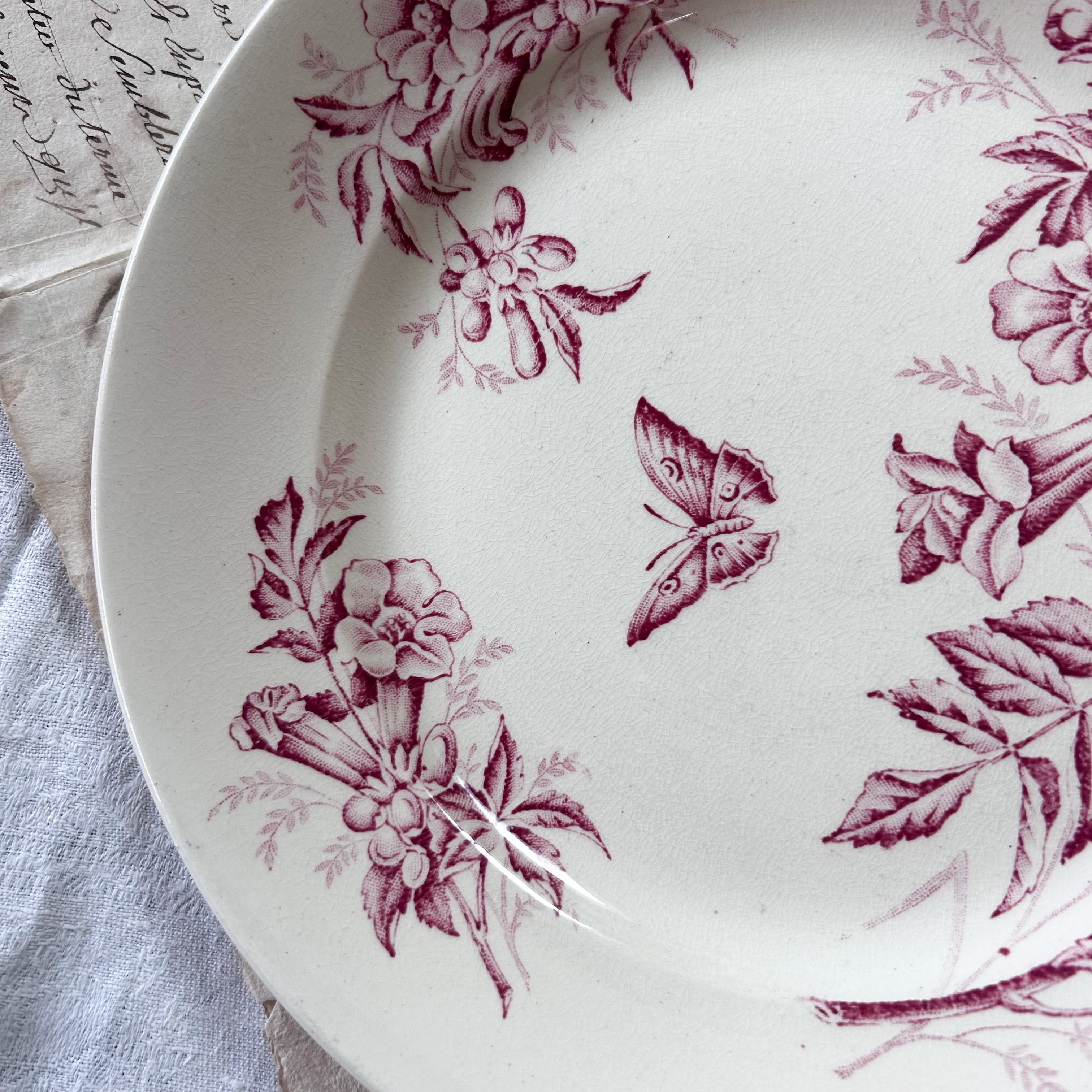 フランスアンティーク】 Badonviller（バドンヴィレ） JASMIN プレート