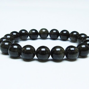 ブラックルチルクォーツ ブレスレット 10mm ブラックトルマリン トルマリネイテッドクォーツ 一点物 メール便可 [M便 1/10] 111-47061