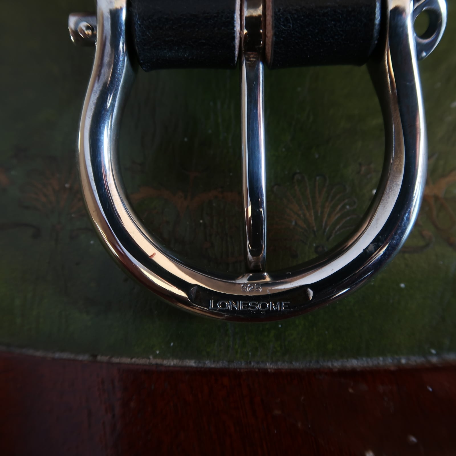 STERLING SILVER】 SHACKLE BUCKLE 30 BELT シルバー９２５製