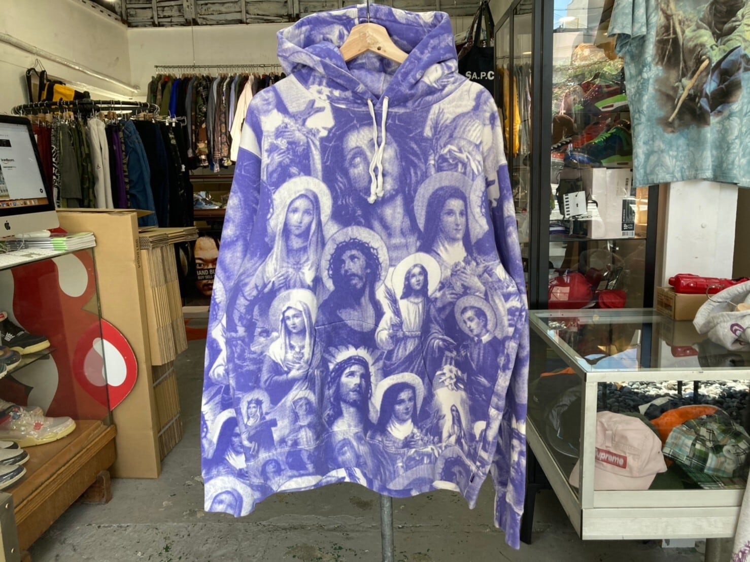 Supreme JESUS AND MARY HOODED SWEATSHIRT PURPLE XL 78541 | BRAND  