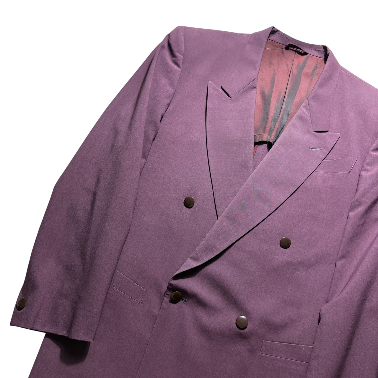 vintage THIERRY MUGLER purple double breasted tailored jacket