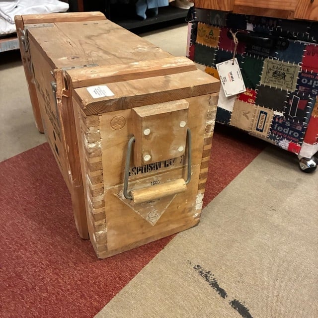 Italia Ammunition wood box イタリア アミニッションウッドボックス