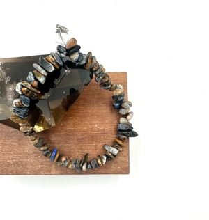 (00858)【880円均一】（特価現品のみ）　ブルータイガーアイ　Blue Tiger's eye　虎目石　虎眼石　パワーストーン　ストラップ　キーホルダー　3way用パーツ付き　スマホチャーム　細石　さざれ石
