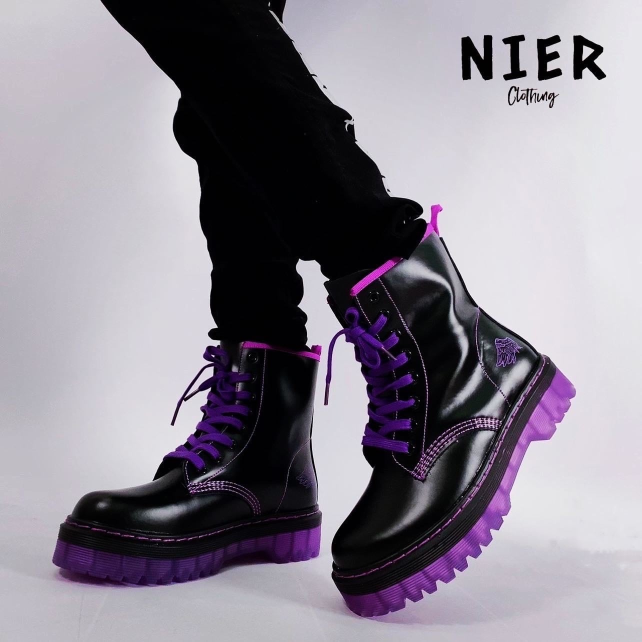 PURPLE×BLACKブーツ【身長約5cmUP】 | NIER CLOTHING powered by BASE