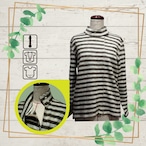 ユニバーサルファッションChiaretta bis【ハイネック・ボーダーカットソー】 CS15006-bis