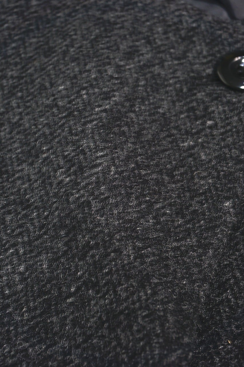 British Herringbone Sleeveless Coat