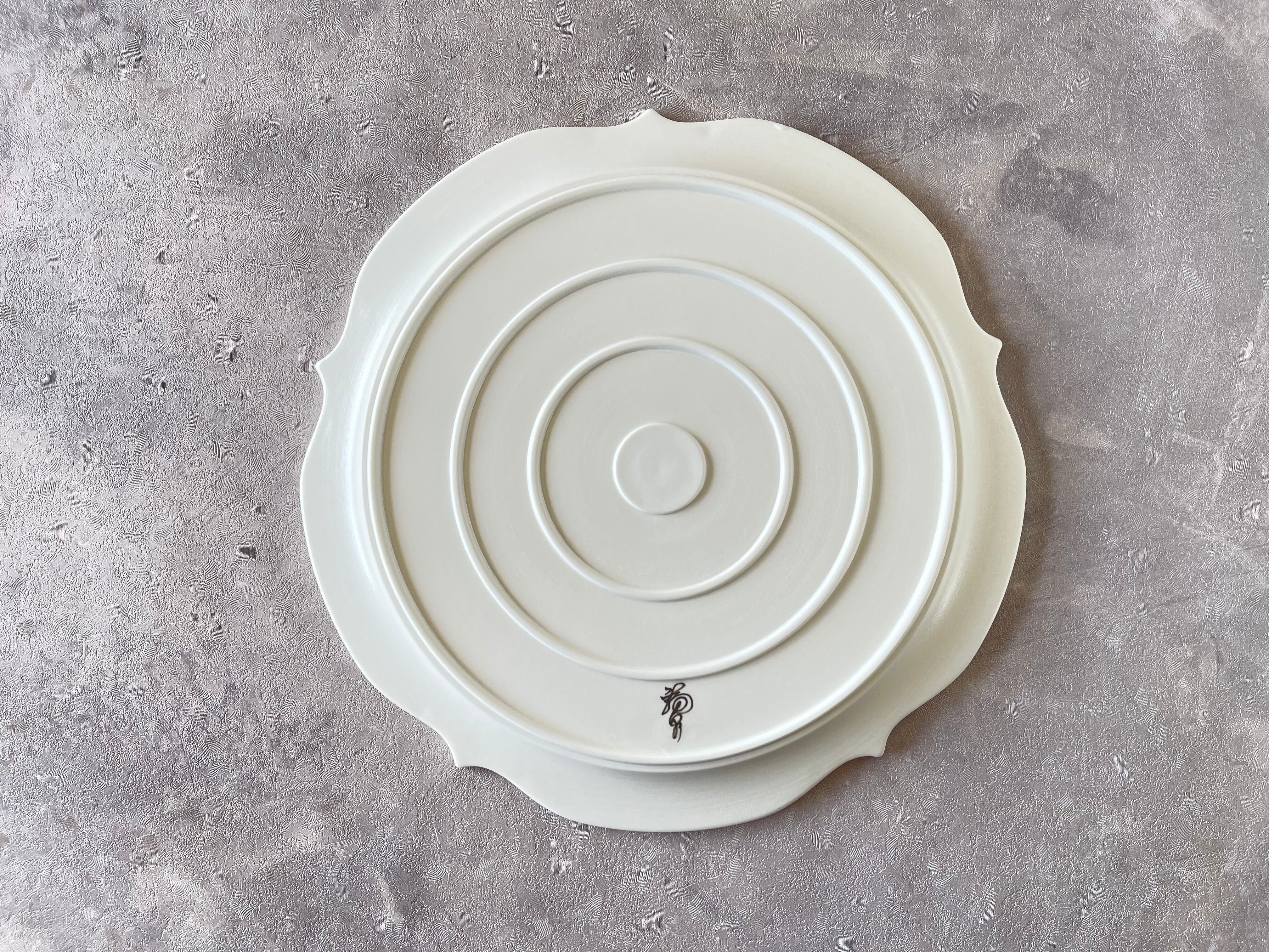 ★新品未使用 ★福泉窯 　紫釉プラチナ　龍絵　 　楕円皿　オーバル皿　大皿 ☆新品未使用 ☆福泉窯 紫釉プラチナ 龍絵 楕円皿 オーバル皿