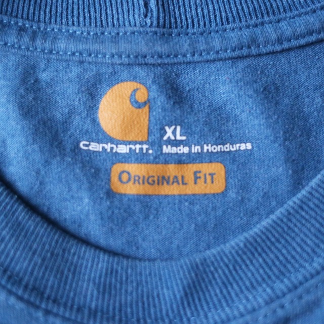 "Carhartt" front logo printed design over silhouette l/s tee