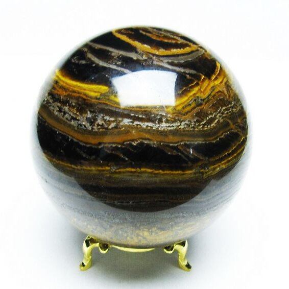 アイアンタイガーアイ 丸玉 81mm スフィア 一点物 151-8114