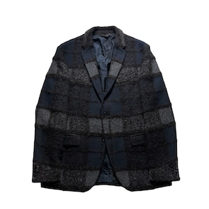 2016aw FENDI mohair blend tweed check set-up
