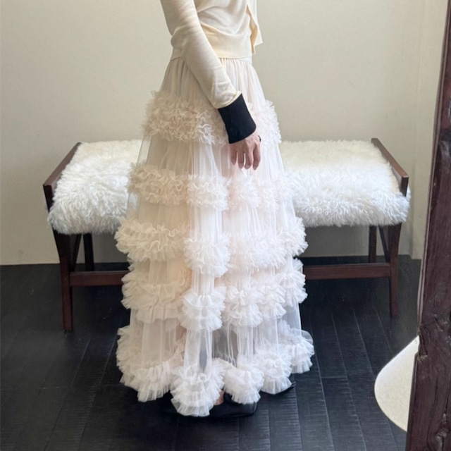 dramatic tulle tiered frill fluffy fairy skirt  e2090