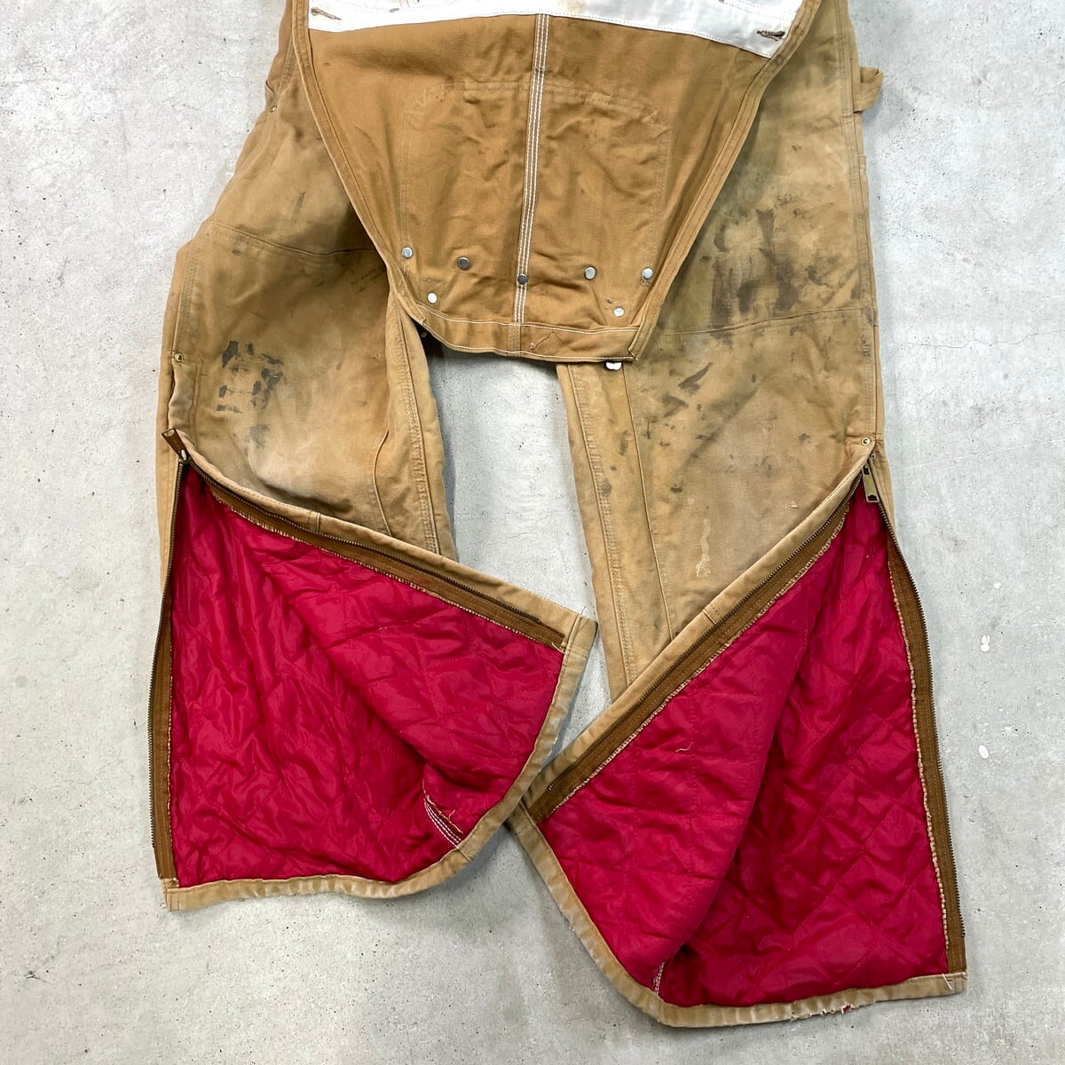 80-90年代 Carhartt カーハート ダック地 ダブルニー オーバーオール