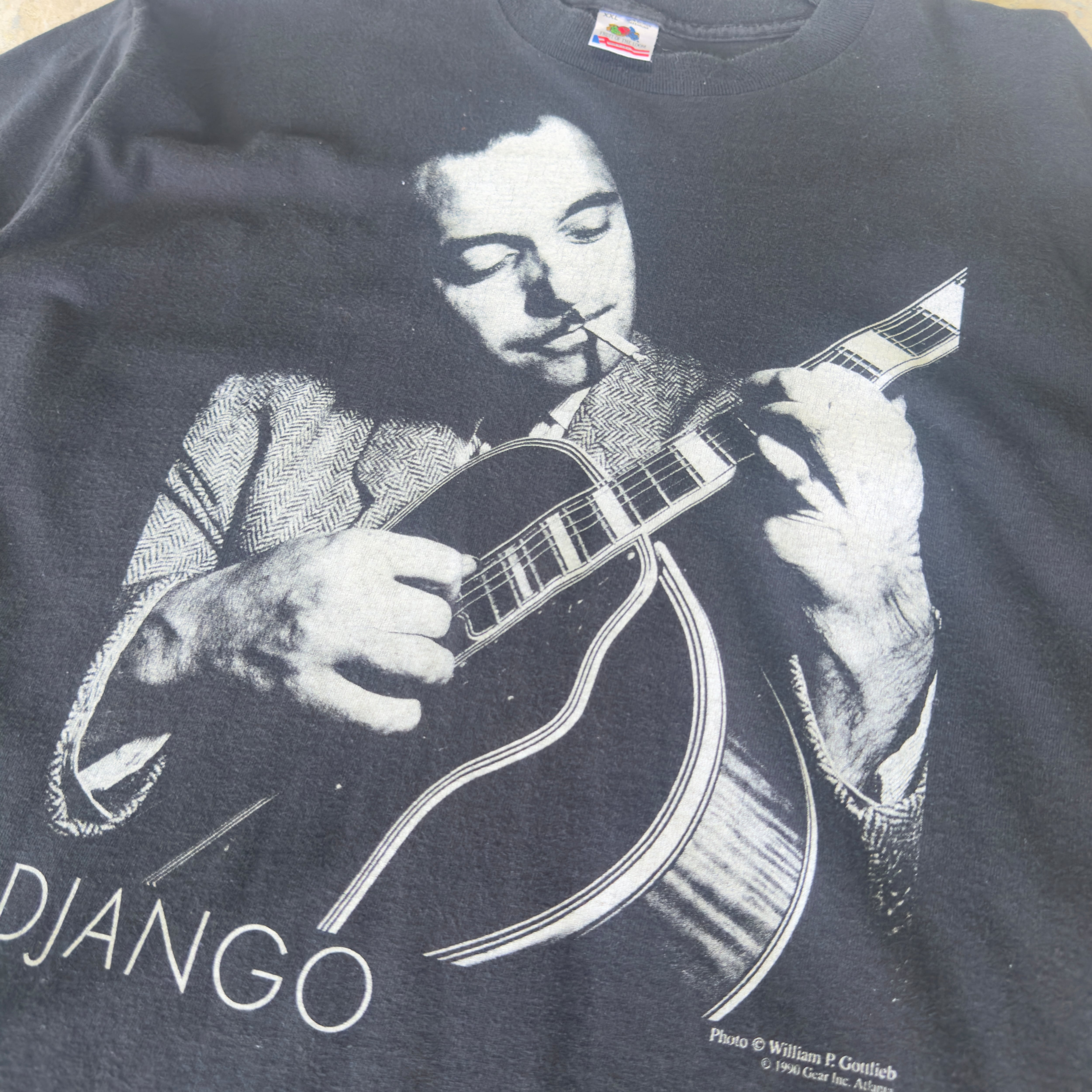 90s Gear Inc Django Reinhardt Tシャツ 90s Django Reinhardt ジャズTシャツ ブラック XXL | 古着屋 savvy