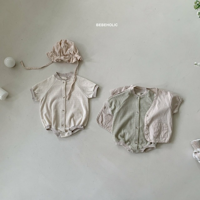 [bebeholic] waffle rompers