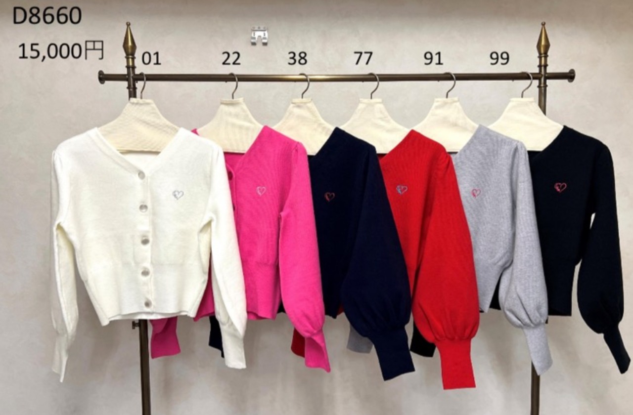 DOSDIOSAS 刺繍ガーディガン　D8660