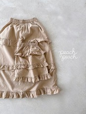 韓国子供服 / 26Autumn / 〖取寄〗peach peach / カスタードスカート / 女子服 / キッズ服 *XS~JS*