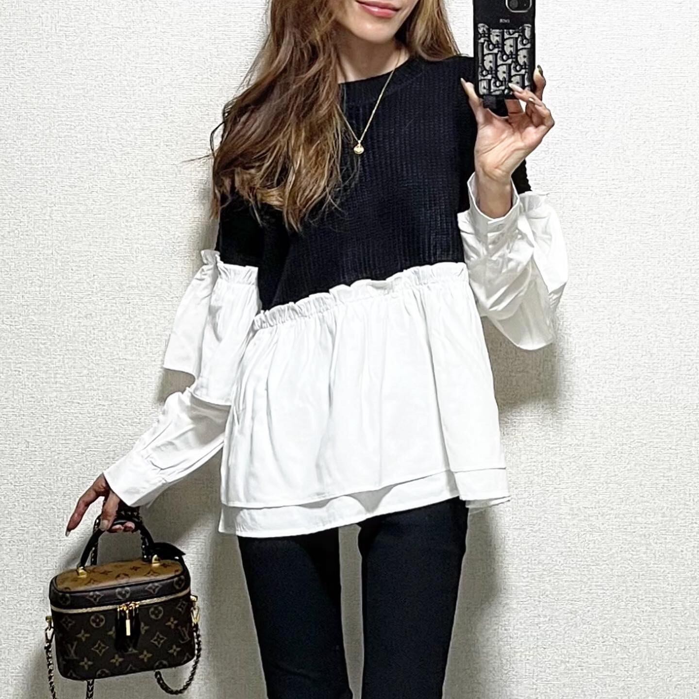 knit docking volume double sleeve 