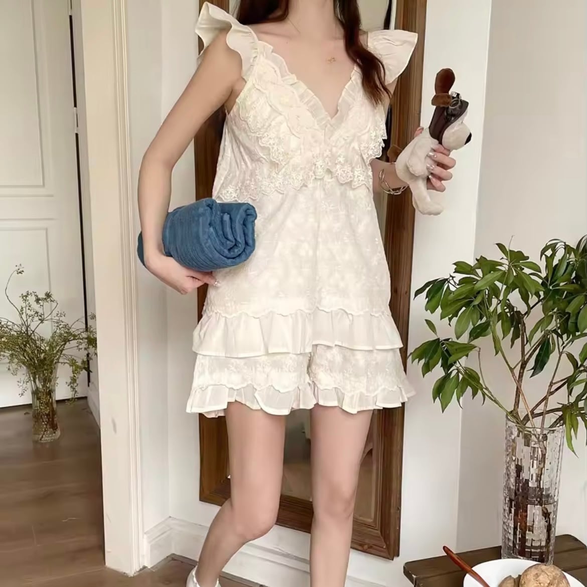 フリルレースロマンティックパジャマ