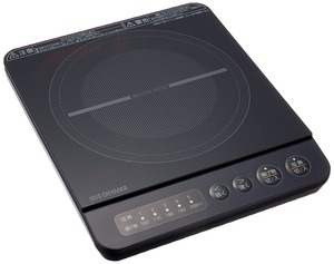 【在庫処分】アイリスオーヤマ IHコンロ 1口 IHクッキングヒーター 1000W 卓上 デザイン IHK-T38-B ブラック