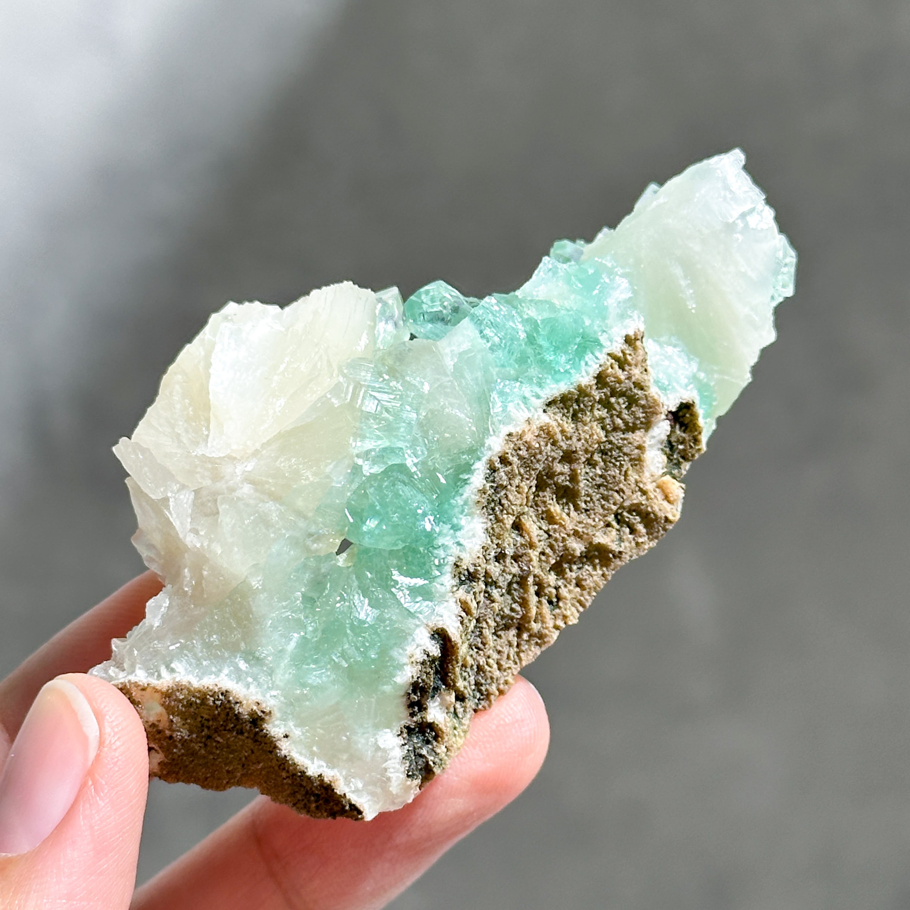 グリーンアポフィライト＆スティルバイト 82◇ Green Apophyllite