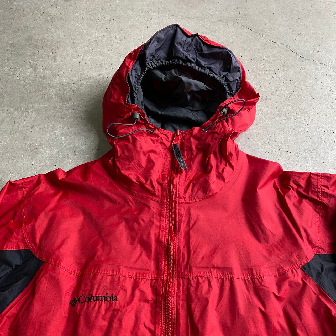 Columbia コロンビア バイカラー 防水 ウォータープルーフ マウンテンパーカー レディース M レッド ホワイト アウトドア キャンプ 登山 スーパーセール期間限定