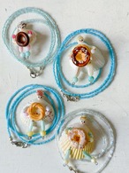 貝殻こけしペンダントネックレス・チョコ&ココナツ