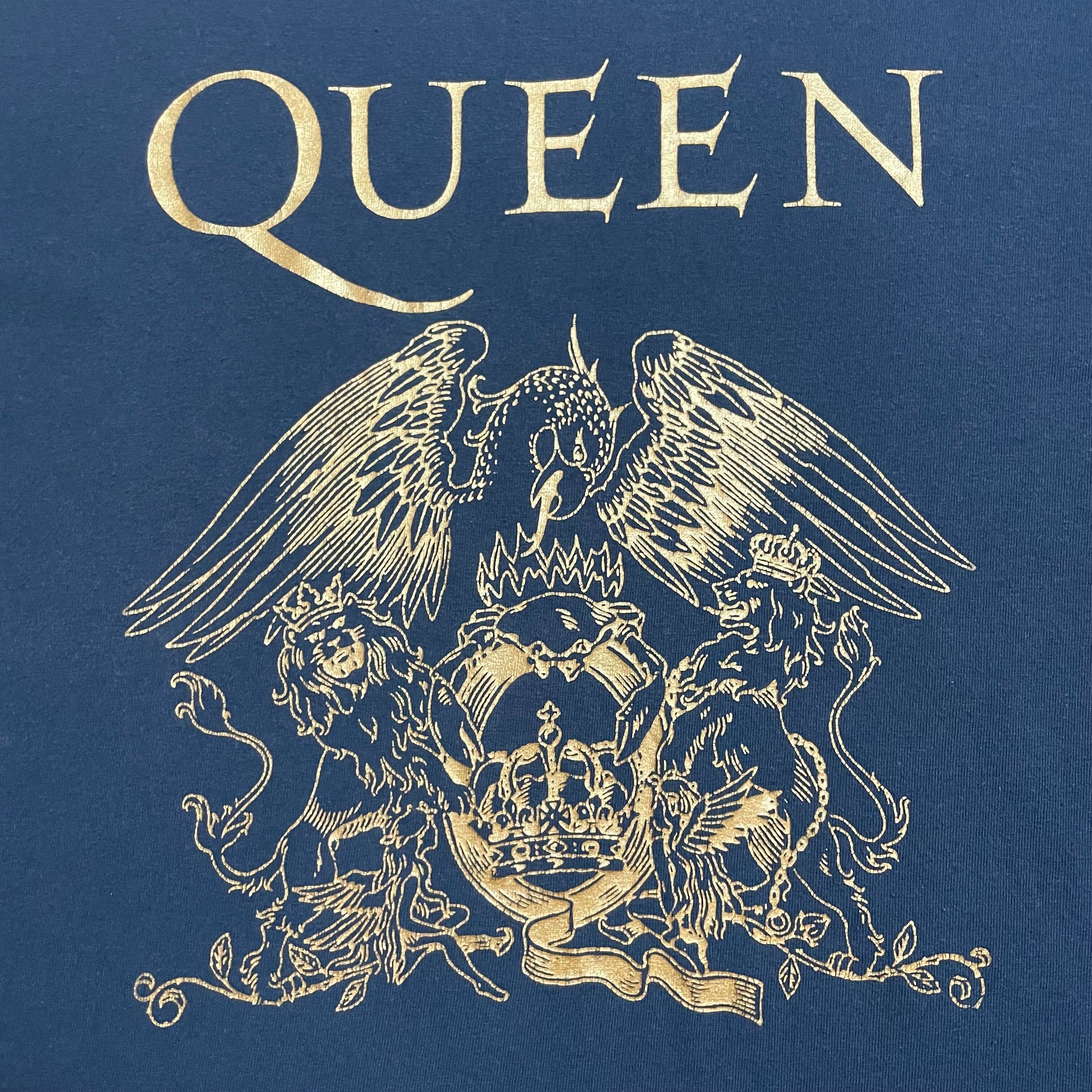 QUEEN SYMBOL LOGO NAVY SCREEN STARS クイーン t-shirt XL 5079 | CONBO