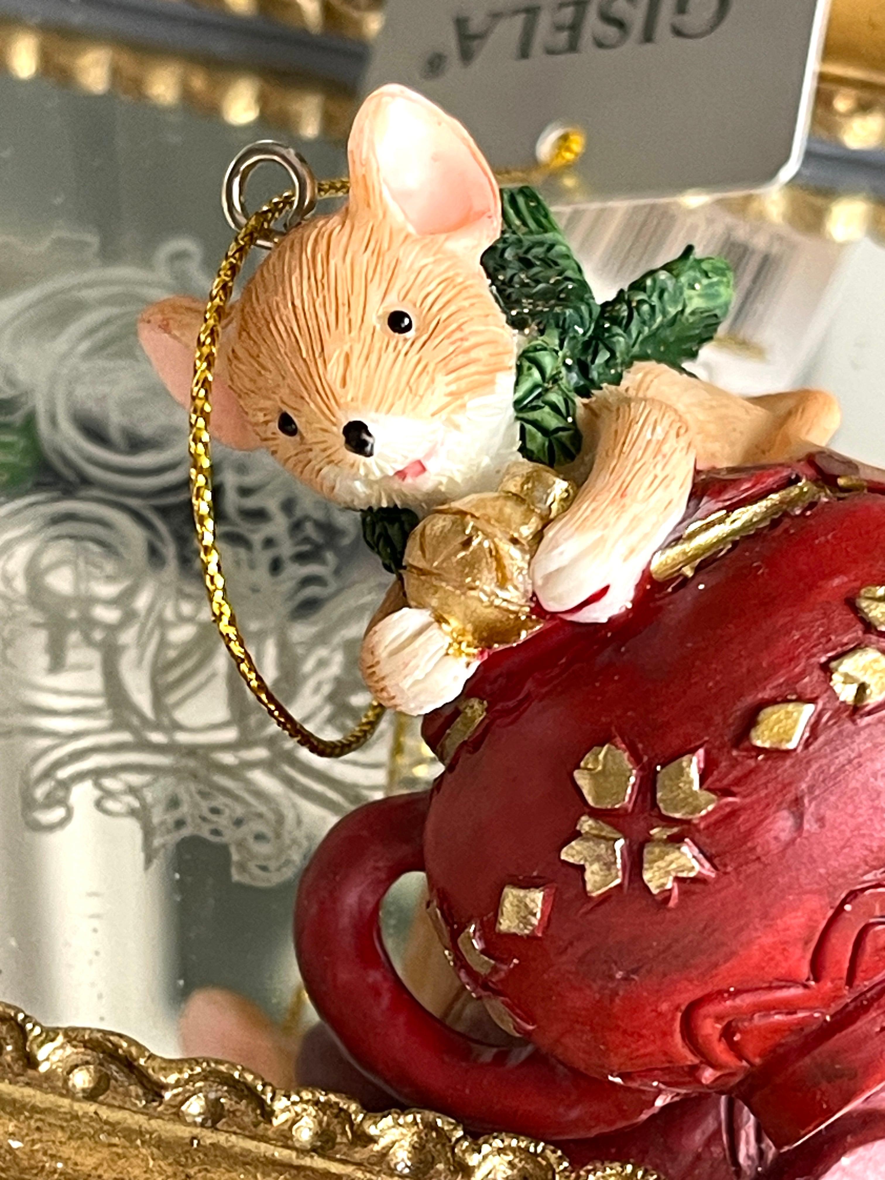 ◇ティーポットマウス◇オーナメント◇ティーポット◇ジセラグラハム