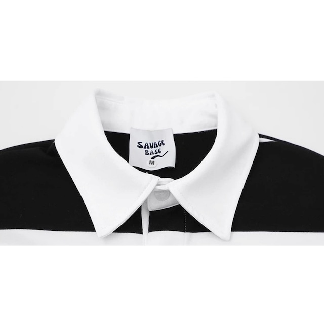 ワイドボーダーエンブレムポロシャツ 2col R02529