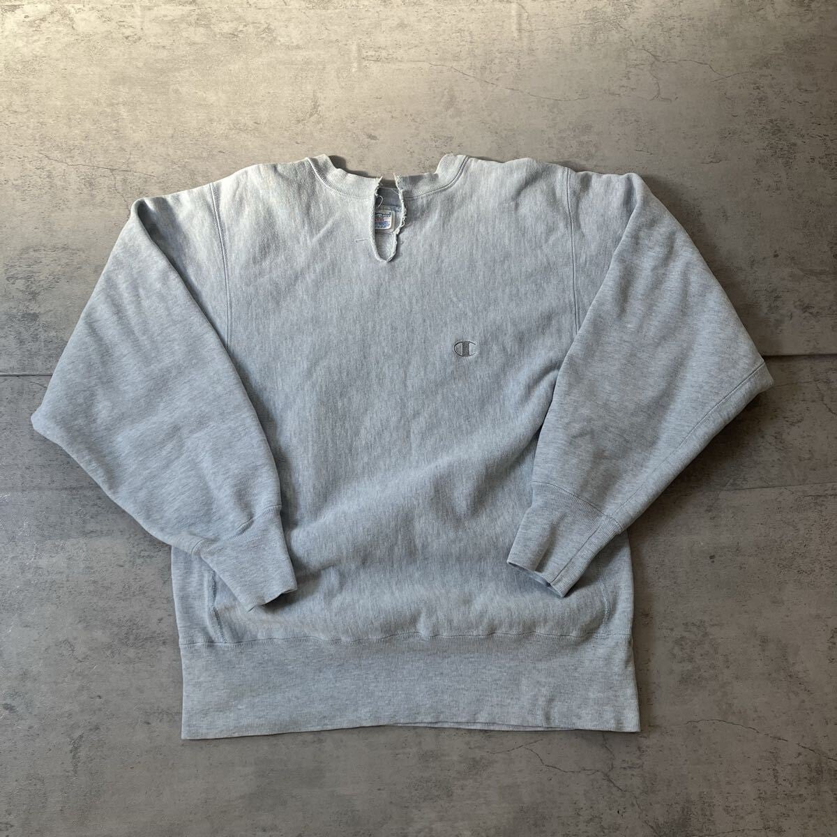 80s USA製 Champion REVERSE WEAVE 無地 クルーネックスウェット