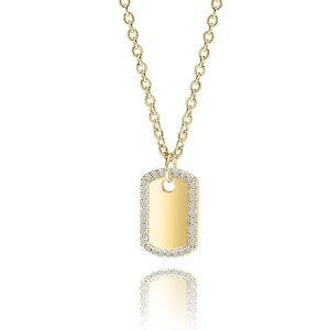 s925 zirconia square necklace #N17