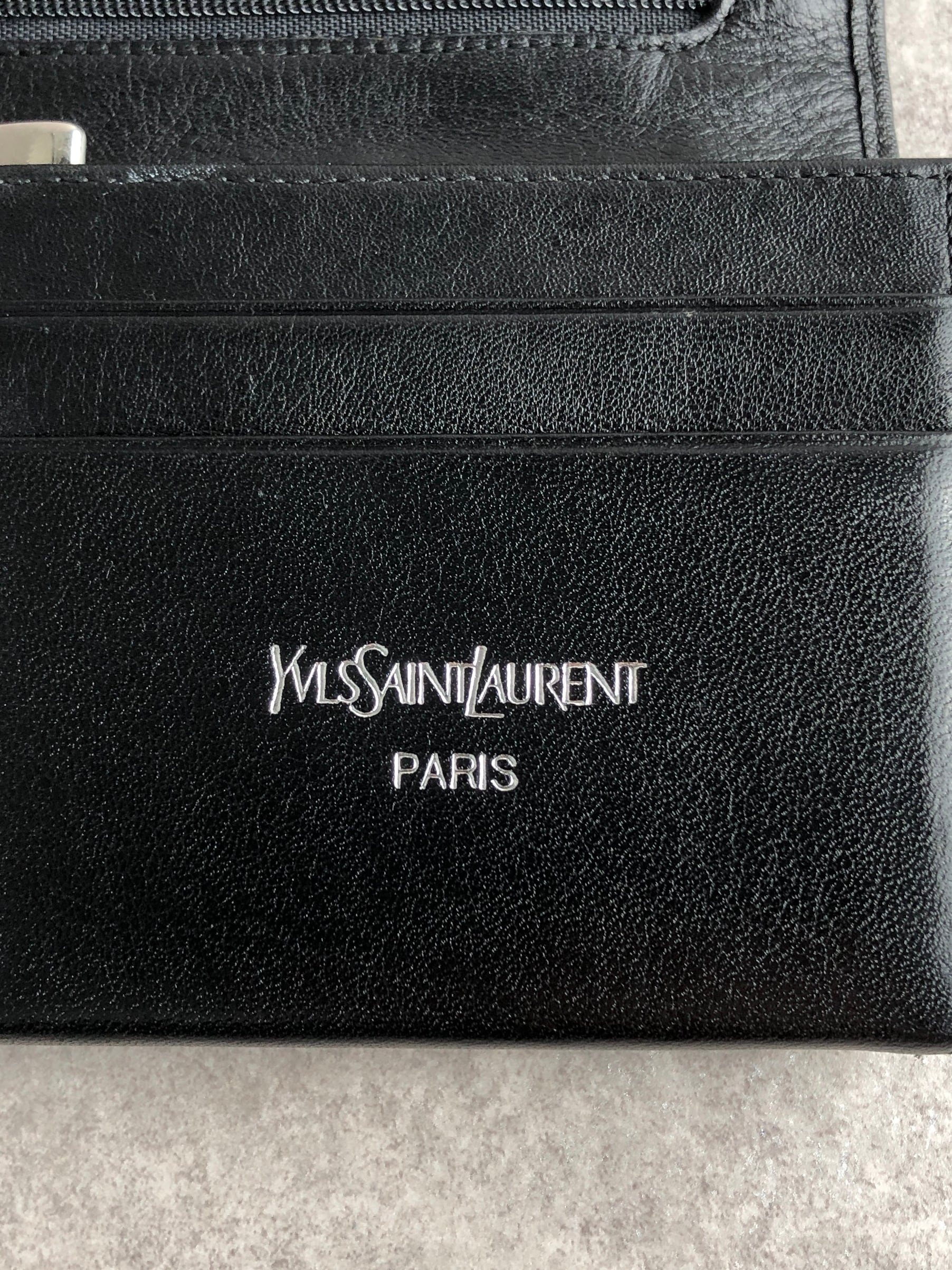 Yves Saint Laurent イヴ・サンローラン 財布 ブラック YSL レザー 2