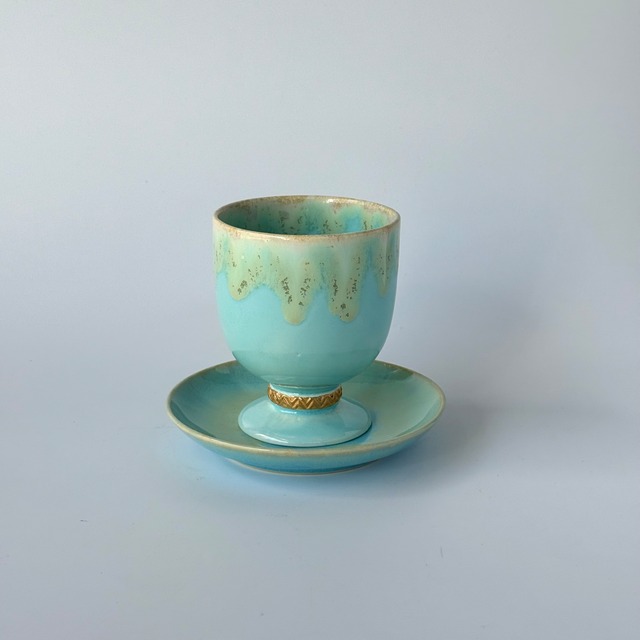 NAOKO HATA CERAMICS Melt series gold cup - 湖
