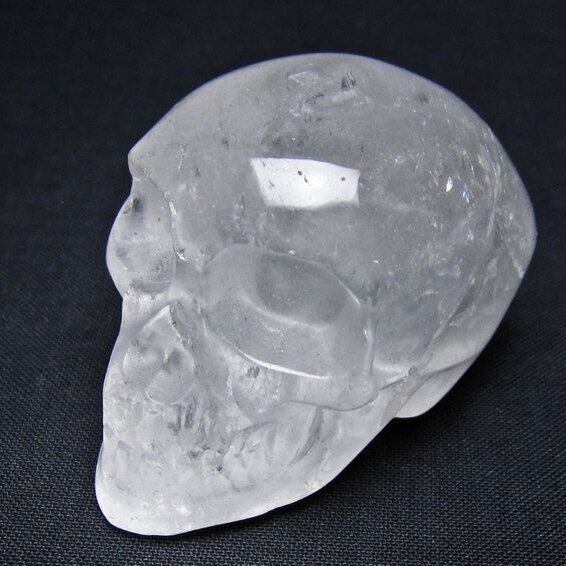水晶 置物 ドクロ スカル 一点物 145-1853