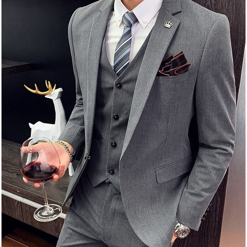 スリーピース ビジネスフォーマルメンズスーツ SU0013 | R-Base