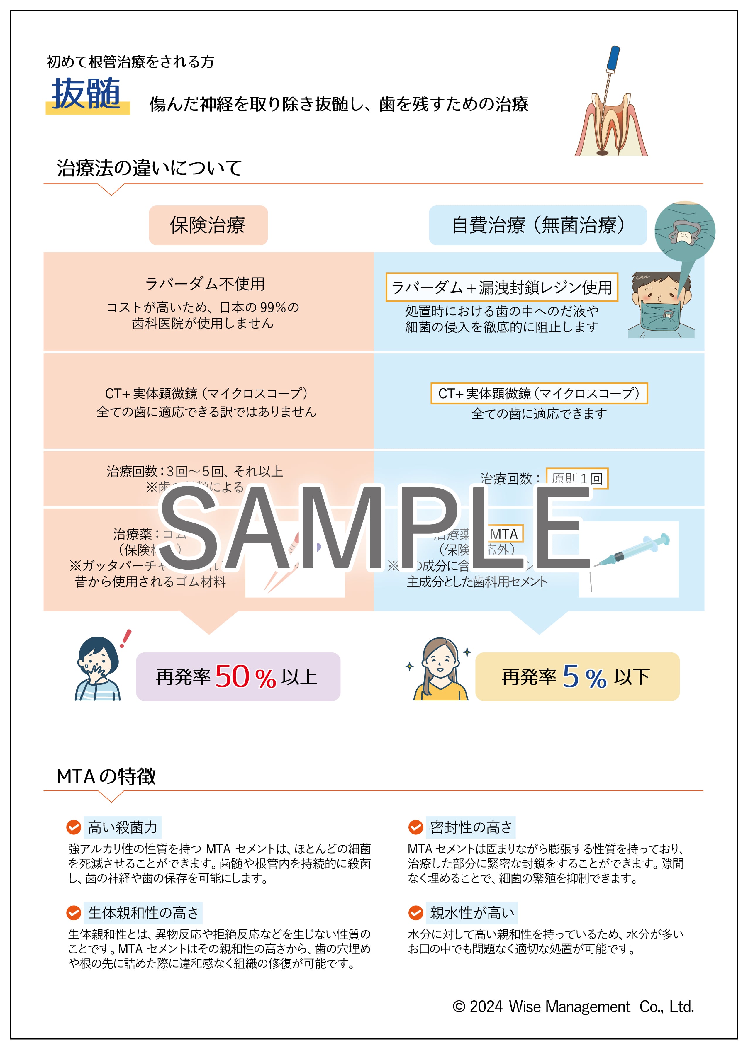 【データ販売】 抜髄治療の説明書