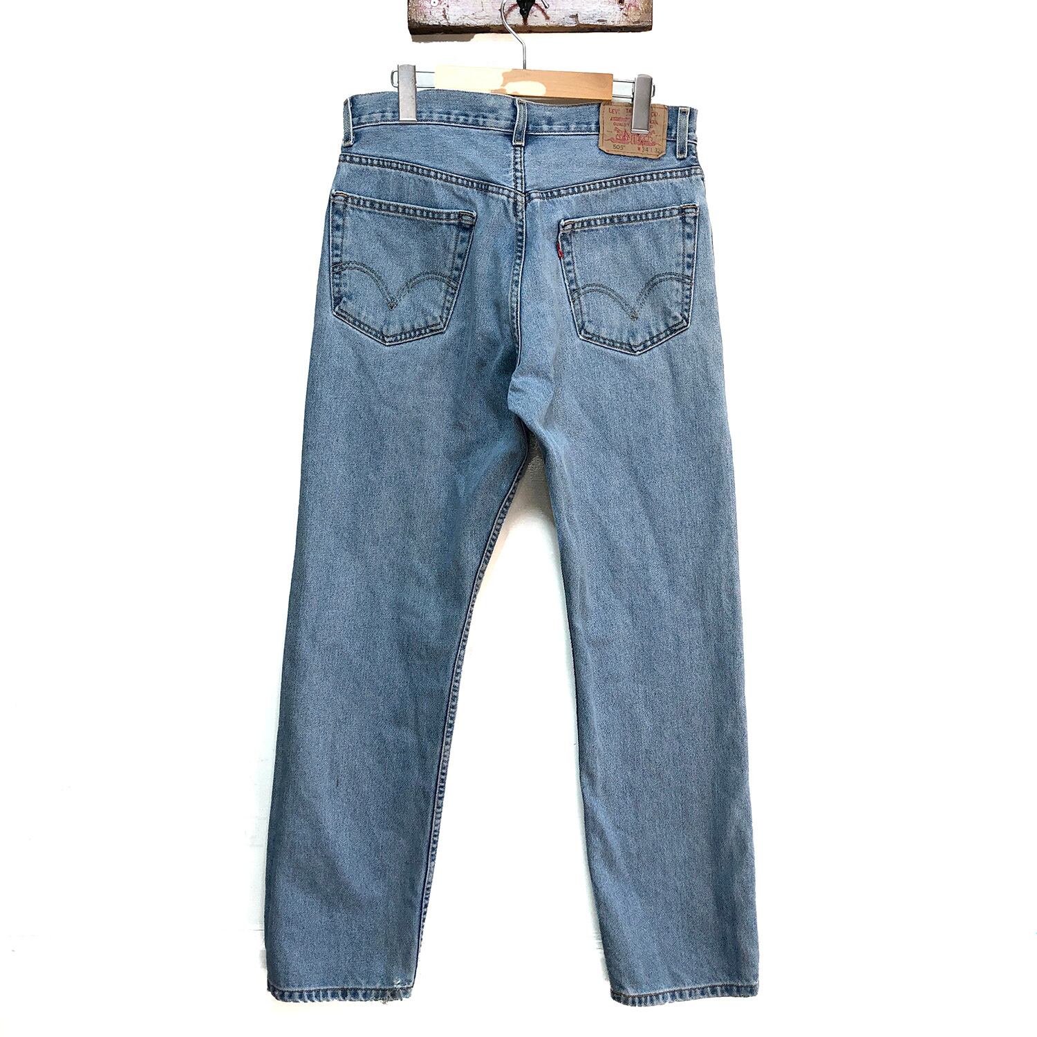 最高の雰囲気】アメリカ製リーバイス 505 ストレートデニム W34 ジッパー
