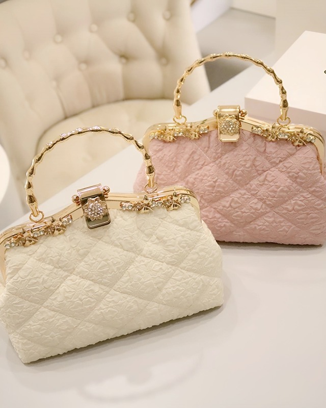 エレガントパールパフバッグ（2 colors）　24WP05116