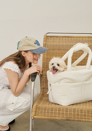 予約【aperty】wide bag (glossy ivory)