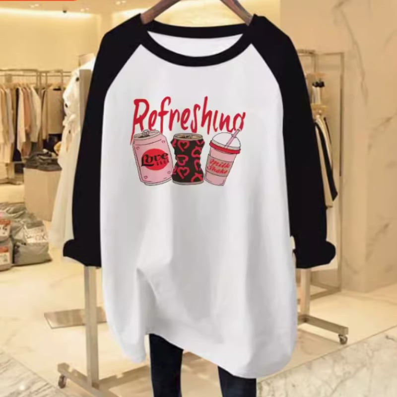 ドリンク柄のポップTシャツ K17059