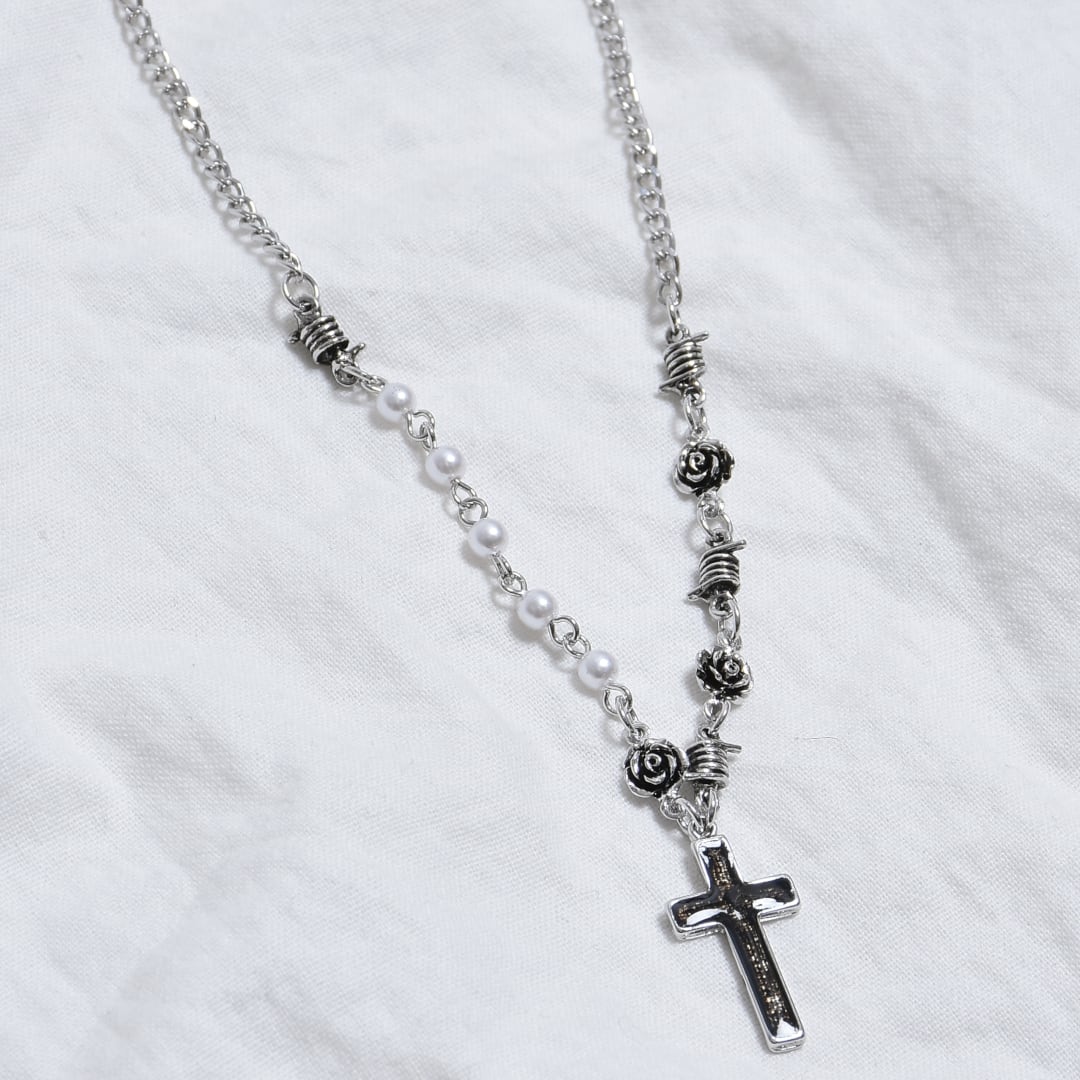 MIIO DN クロスネックレス 12/17新着】MIXローズクロスネックレス | VOLCAN&APHRODITE