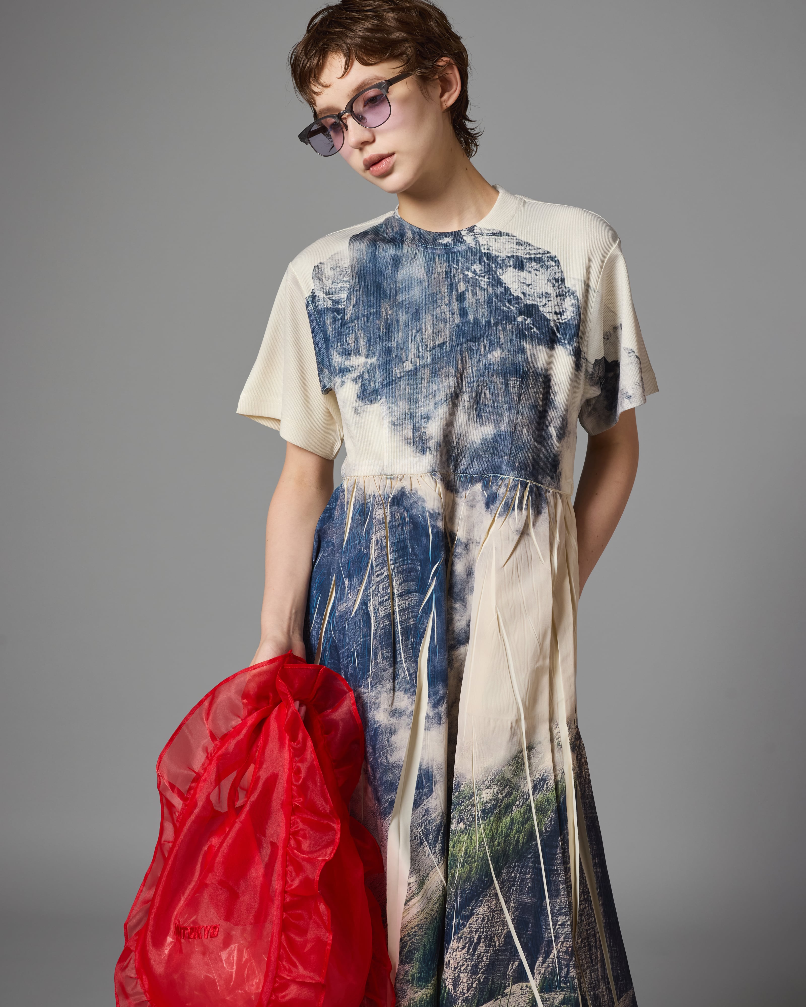 NON TOKYO ノントーキョー】 / DIRECT PRINT RIB ONE-PIECE ダイレクト